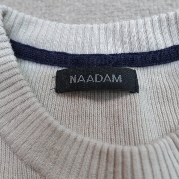 Nadaam Sweater Large Beige Crewneck Wool Cashmere Blend - Picture 3 of 8